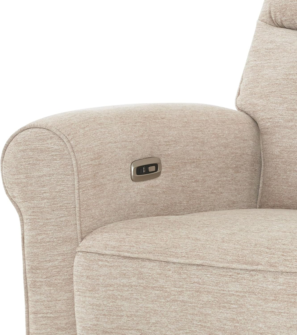 MCombo 78.3" Wall Hugger Power Loveseat Recliner Sofa with Console, Reclining Loveseat with USB Ports, Cup Holders, for Small Spaces Living Room RV, Fabric PR635M2 (Beige)