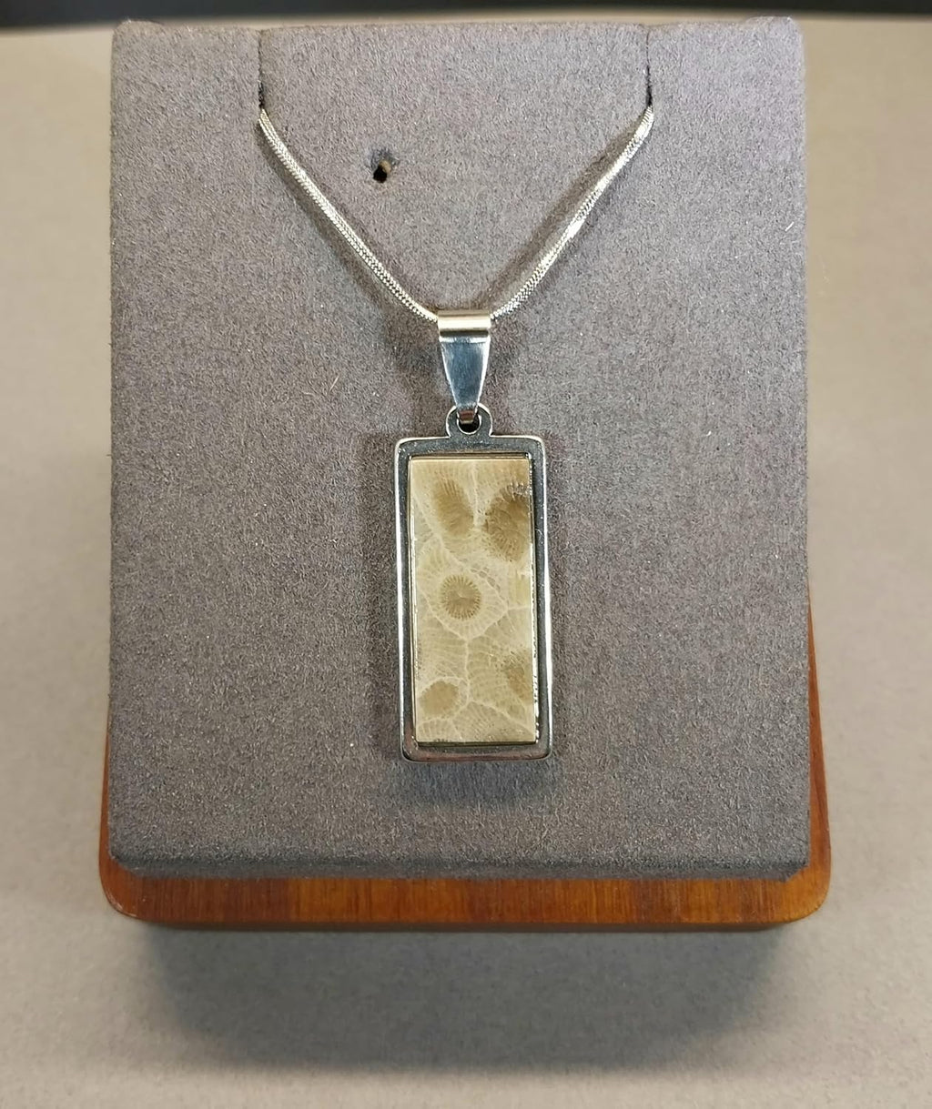 Petoskey Stone Necklace, Women and or Men, Handmade in Wisconsin, Petoskey Jewelry