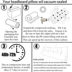SRXBYWS Wedge Headboard Pillow King Size Headboard Pillow,Headboard Wedge Pillow with 2 Pack Neck Roll Pillow Large,Removable Cover,with Two Large Side Pockets,for Headboard Pillow/Dark Brown