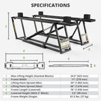 QuickJack 8000TLX Portable Car Lift with 8,000lb Capacity, with 110V Power Unit, Safe & Portable Design Garage Lift for Home, Garage, Shop, or Mechanic Auto Repair