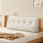 بالشتک گوه‌ای تِسیکا طوسی تیره برای تکیه‌گاه تخت، بالشتک بزرگ تکیه‌گاه، بالشتک گوه‌ای بزرگ، تکیه‌گاه نرم و حمایتی تخت، بالشتک‌های مطالعه برای نشستن در تخت با روکش قابل جدا شدن