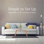 bonVIVO Small Coffee Table - Franz Designer Low Table w/Wooden Bamboo Frame for Sitting, Storage and Living Room Furniture for Men and Women - White