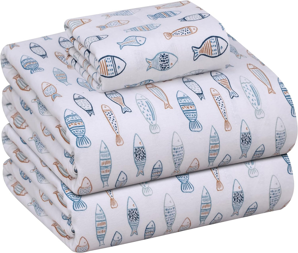 RUVANTI Flanell-Bettwäsche Queen Size - 100% Baumwolle doppelt gebürstete Bettlaken, tiefe Taschen 16 Zoll Queen-Bettwäsche-Set, atmungsaktiv und extra weich für alle Jahreszeiten - warm und gemütlich, 4-teilig, DNA-Karo