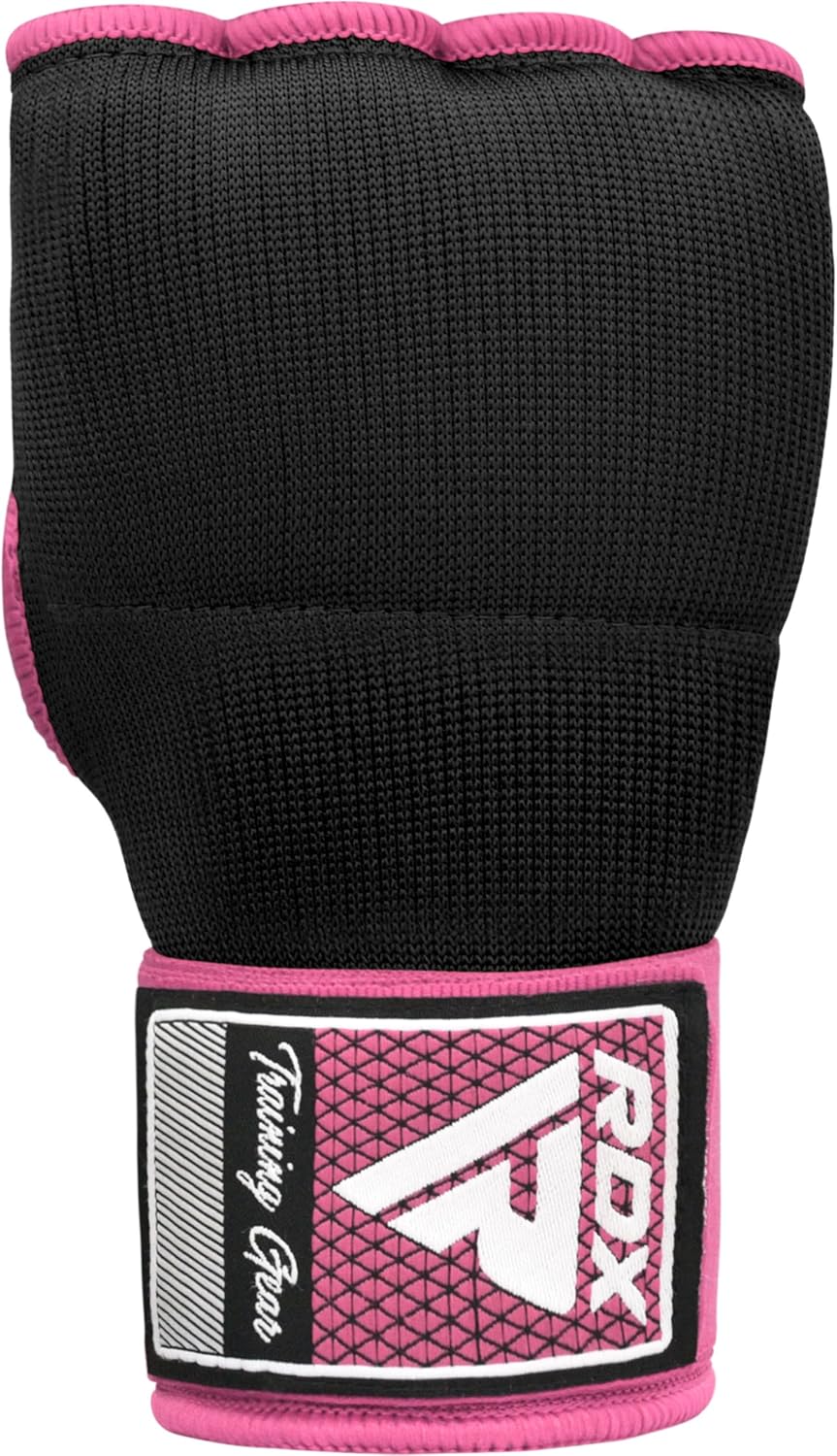 RDX Gel Boxing Hand Wraps Inner Gloves Men Women, Quick 100cm Long Wrist Straps, Elasticated Padded Fist Under Mitts Protection, Muay Thai MMA Kickboxing Martial Arts Punching Training Bandages