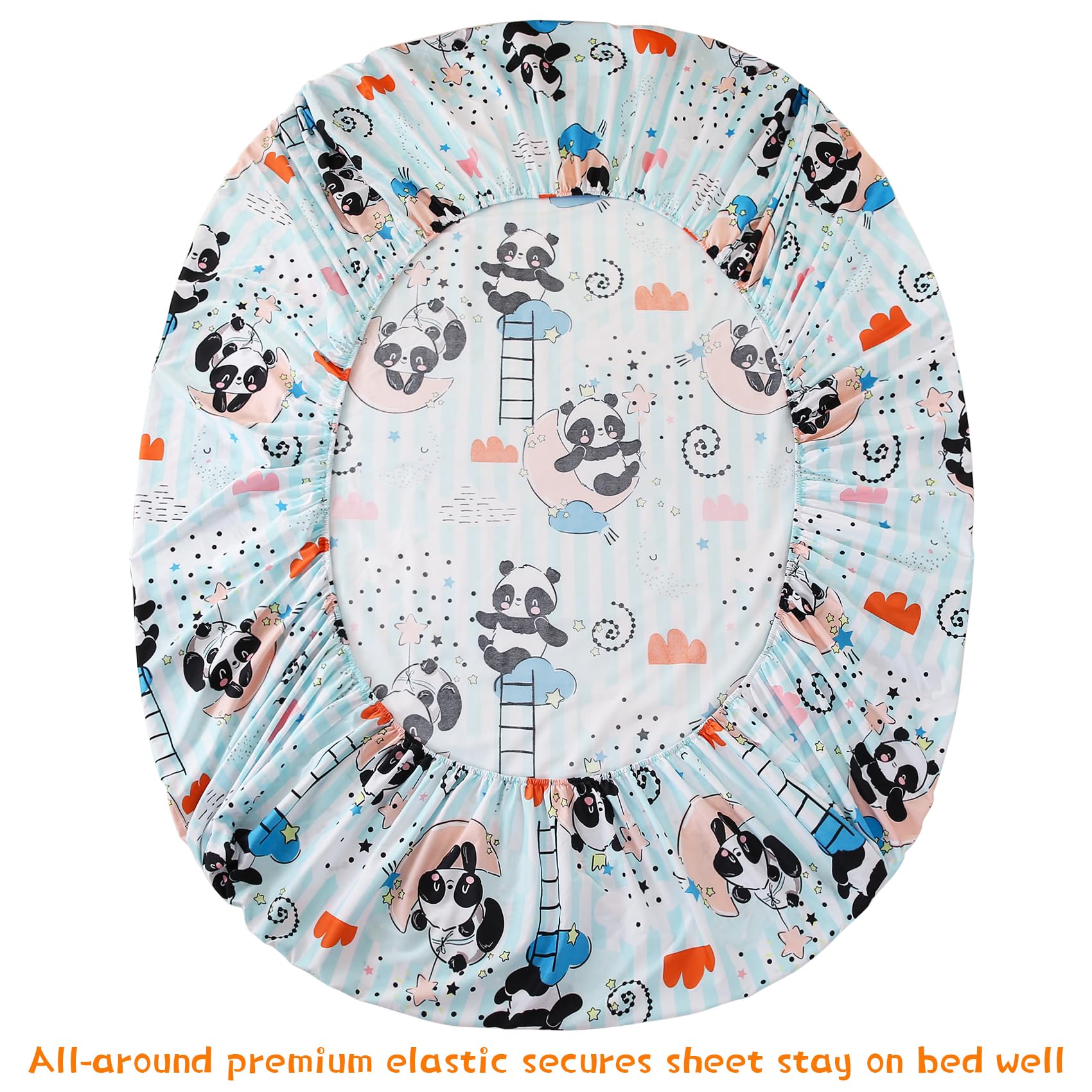 ست ملحفه کودکان یونیکورن صورتی JSD، سایز تویین، ۳ تکه، ملحفه‌های رختخواب میکروفایبر چاپ شده با طرح رنگین کمان برای دختران، جیب عمیق