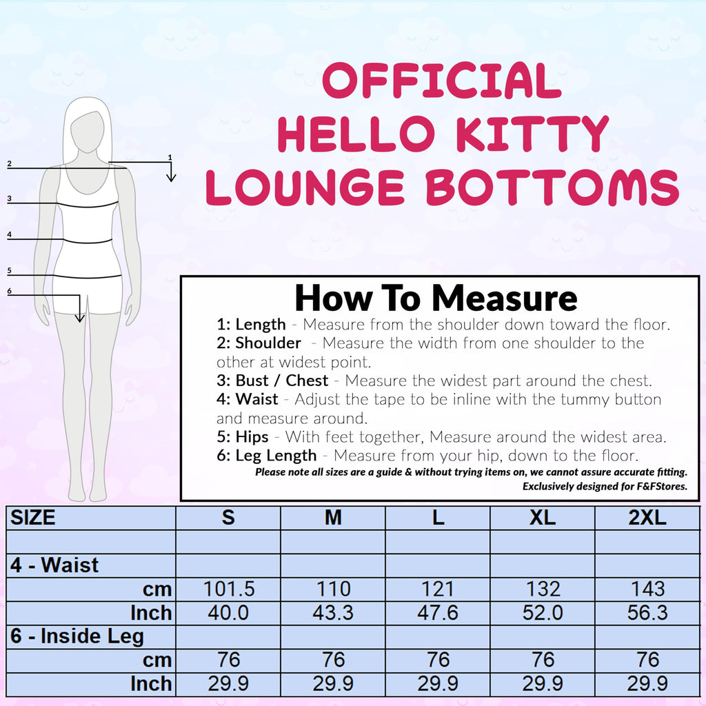 Hello Kitty Pajama Pants for Women Teens Lounge Pants Kawaii Comfy Loungewear (Pink, M)