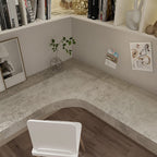 3yecao 48"×354" Extra Wide Big Roll Thick Light Brown Grey Concrete Wallpaper Peel and Stick 3D Industrial Gray Concrete Contact Paper DIY Matte Textured Cement Stickers for Bedroom Bathroom Gym Walls