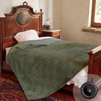 Verwarmd deken elektrisch deken plaid 50''X60'' - verwarmingsdeken met 6 warmtestanden - 2-10 uur automatische uitschakeling, ETL gecertificeerd, wasmachinebestendig (zwart)