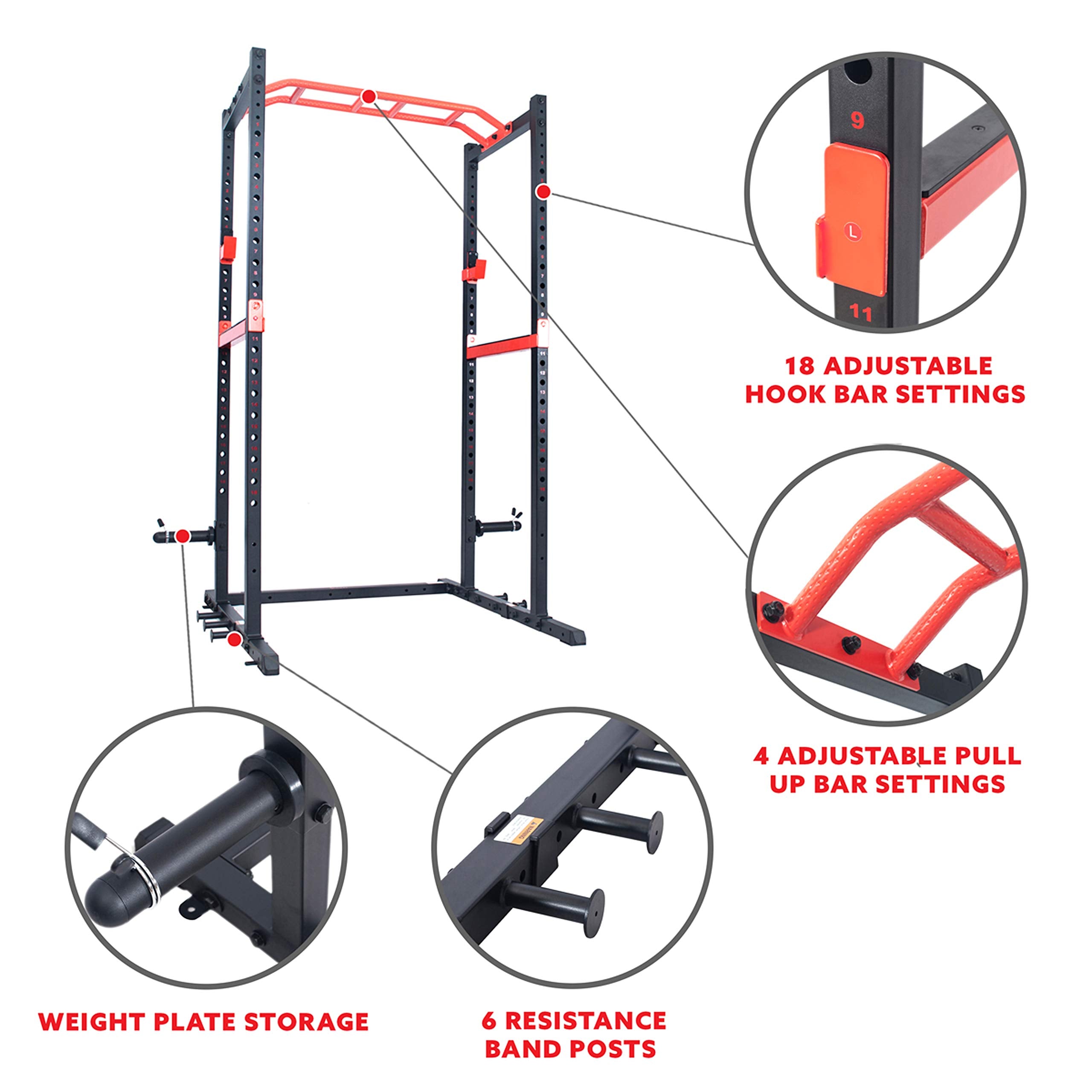 Sunny Health & Fitness Power Zone Cage de Force - SF-XF9925, Noir