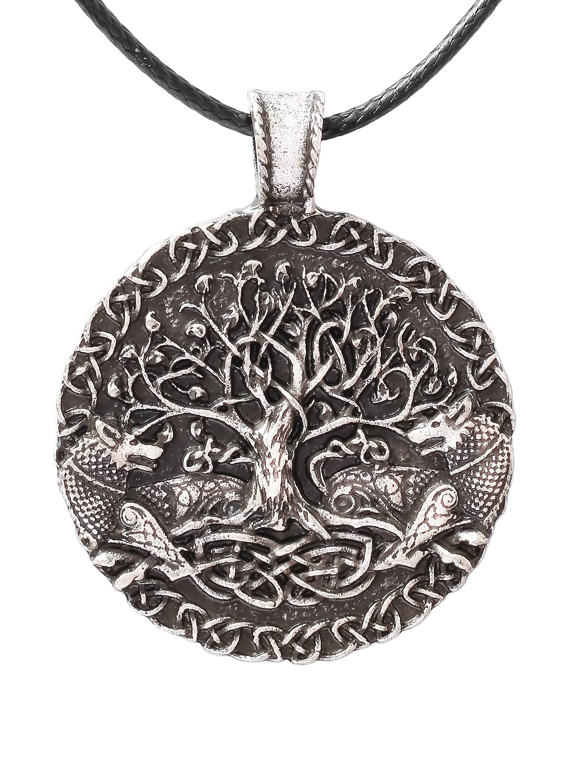 HAQUIL Viking Celtic Wiccan Tree of Life Pendant Necklace, Tree of Life Jewelry Gifts for Men and Women