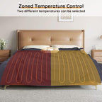Couverture chauffante électrique DUODUO 72"x84" en polaire corail chaude avec 4 réglages de chaleur et arrêt automatique de 10 heures Protection contre la surchauffe - Gris 