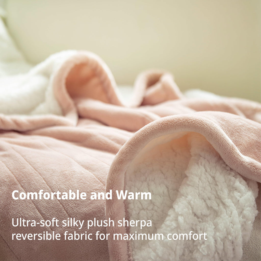 Opvarmet tæppe 50" x 60" - Opvarmet tæppe med 5 varmeniveauer og 3 timers automatisk slukning, maskinvaskbar, ETL &amp; FCC-certificering, overvarmebeskyttelse (Racoon) 