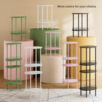 Small Round Side Table,Bedside Table with Storage,Morden Round Nightstand,Samll Side Table for Living Room,Bathroom,Bedroom, Nursery, Laundry, White