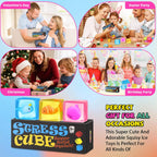 Stress Cube Fidget Toys Adults - Sensory Toys for Kids with Autism Stress Balls for Adults Squishy Toys for Anxiety Squeeze Fidgets for Teens Stress Relief Gifts Easter Basket Stuffers