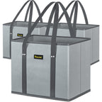 BALEINE 3Pk Reusable Grocery Bags, Foldable Shopping Bags for Groceries with Reinforced Bottom & Handles (Antique Foliage)