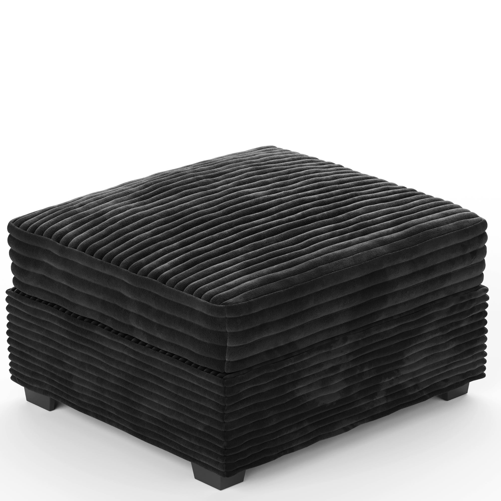 Modular Sectional Sofa,5 Pieces Sectional Couches for Living Room,L Shaped Cloud Couch Chaise Set, Black