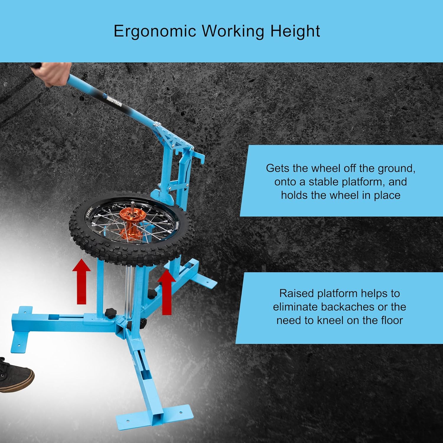 Neutron Speed Pro Dirt Bike and Dual Sport Tire Changer/Bead Breaker/Mousse Changer/Suitable for Tubes
