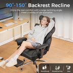 GTRACING Big and Tall Gaming Chair 400lbs Heavy Duty Office Chair with Foot Rest & Ergonomic Pocket Spring Lumbar Support, High Back 3D Saddle Shaped Cushion for Back Pain Relief, Matte-Black