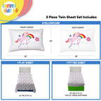 Sunny Side Up Minecraft Creeper & Animals Twin Sheet Set - 3 Piece Kids Bedding Set Includes Pillow Cover - Super Soft Microfiber Sheets