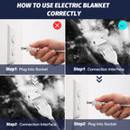 Manta Elétrica Aquecida OCTROT - Manta de Aquecimento em Sherpa de Lã para Sofá, Manta de Aquecimento de Pelo Sintético para Colo com Temporizador de 5 Posições e 10 Níveis de Aquecimento, Certificação ETL&FCC, para Adultos