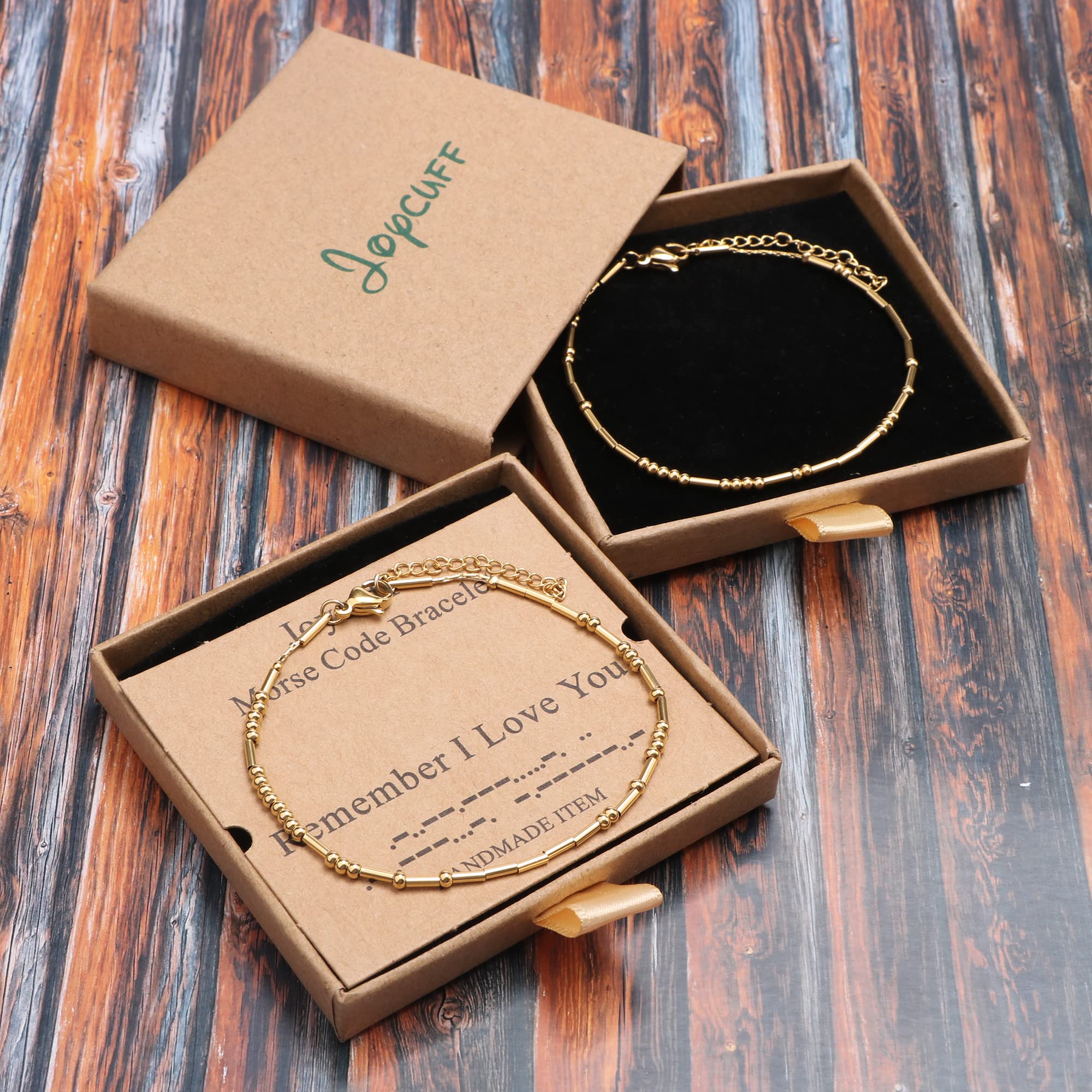 JoycuFF Beau Bracelet Morse Code Bad*ss Cadeaux Uniques Pour Femmes Tante Soeur Meilleure Amie Bracelet Anniversaire Noël