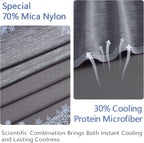 Topcee Cooling Blanket (90"x90"Queen Size) for Sweats Absorbs Heat to Keep Adults Cool on Warm Nights, Q-Max 0.5 for Hot Sleepers, Ultra-Cool Lightweight Blanket for Bed