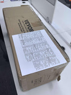 VEVOR 31.5" Farmhouse Coffee Table, Square Coffee Table with Open Storage Compartment, Wooden Rustic Cocktail Table for Living Room, Bedroom, Apartment, Studio, Grey & White