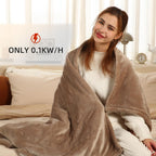 Coperta Elettrica Riscaldata Plaid con 5 Livelli di Riscaldamento e Spegnimento Automatico dopo 4 Ore, Plaid Riscaldato 50"x60" con Certificazione ETL e FCC per Casa e Ufficio, Lavabile in Lavatrice, Grigio Scuro