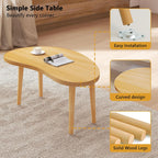 Mango Coffee Table Low Table with 4 Solid Wood Sturdy Legs, Floor Table Desk for Sitting on The Floor, Storage and Living Room Furniture (Natural)