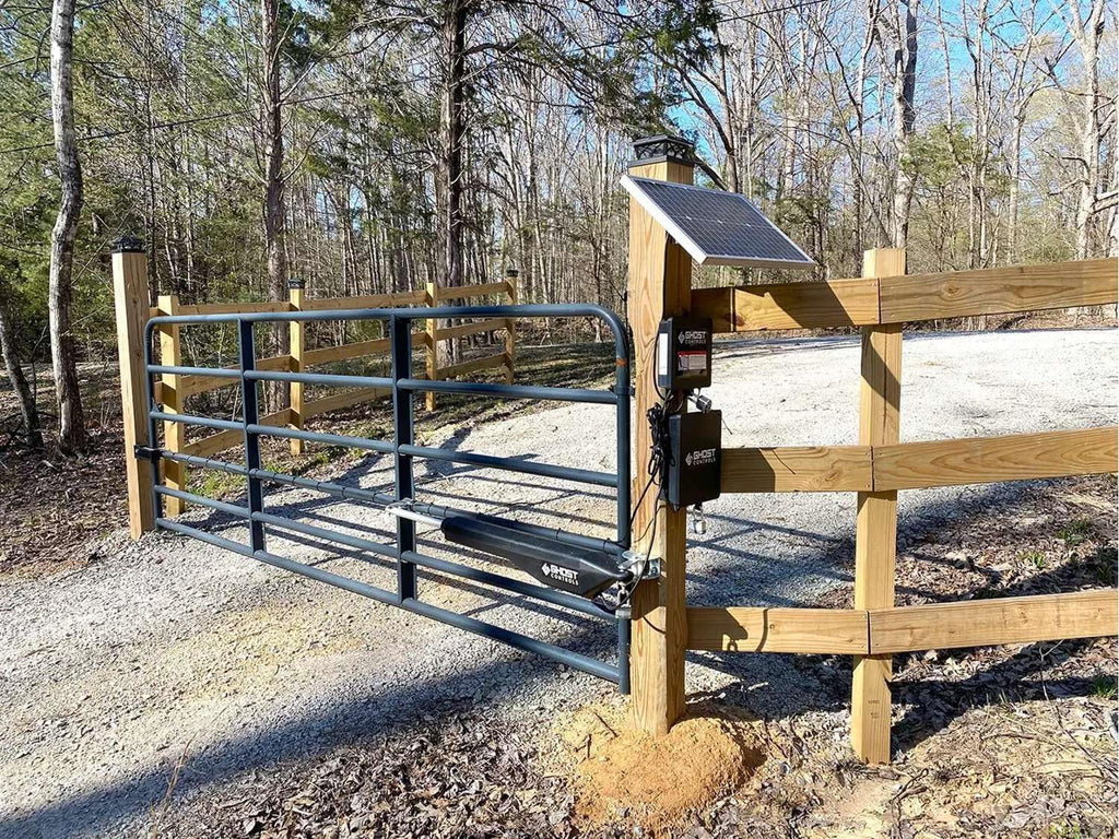 Ghost Controls 30 Watt Monocrystalline Solar Panel Kit for Automatic Gate Opener Systems Model AX30