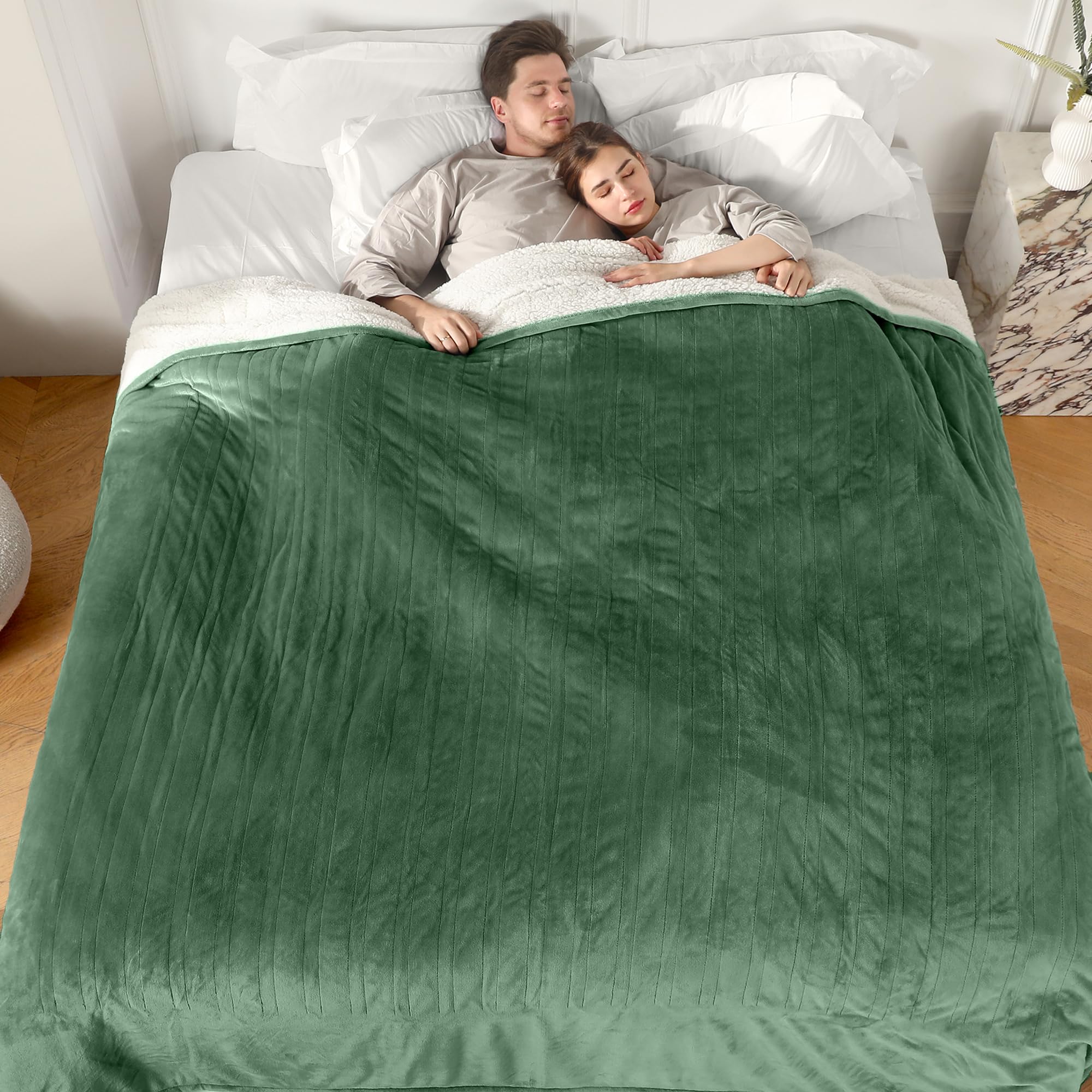 Coperta Elettrica Riscaldata Plaid con 5 Livelli di Riscaldamento e Spegnimento Automatico dopo 4 Ore, Plaid Riscaldato 50"x60" con Certificazione ETL e FCC per Casa e Ufficio, Lavabile in Lavatrice, Grigio Scuro