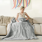 Opvarmet tæppe 50" x 60" - Opvarmet tæppe med 5 varmeniveauer og 3 timers automatisk slukning, maskinvaskbar, ETL &amp; FCC-certificering, overvarmebeskyttelse (Racoon) 