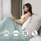 Coperta Elettrica Riscaldata 72"x84" Taglia Completa, Morbido Pile di Corallo con 4 Livelli di Riscaldamento e Spegnimento Automatico dopo 10 Ore, Lavabile in Lavatrice, Tessuto Morbido e Accogliente per la Casa, Grigio Scuro