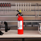 Ougist ABC Fire Extinguisher for Home & Vehicle - 2.5 lb 1-A:10-B:C Rated, Dry Chemical Fire Safety with Quick-Release Handle, Certified for Kitchen/Car/Boat Use-Model FF1KG-2Pack