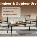 Folding Coffee Table, Portable Floor Table for Sitting on The Floor, Midcentury Modern Coffee Table, Foldable Floor Table for Living Room, 32''L x 16''W x 15''H, Walnut