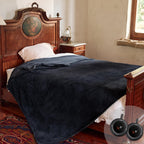 Verwarmd deken elektrisch deken plaid 50''X60'' - verwarmingsdeken met 6 warmtestanden - 2-10 uur automatische uitschakeling, ETL gecertificeerd, wasmachinebestendig (zwart)