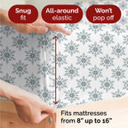 Komplet pościeli King Christmas Tree - Świąteczny wzór Xmas na lnie - Głębokie kieszenie - Dopasowany krój - 4 części - Bez zagnieceń - Wygodna i chłodząca świąteczna pościel zimowa - Łatwa w pielęgnacji - Przyjazna dzieciom