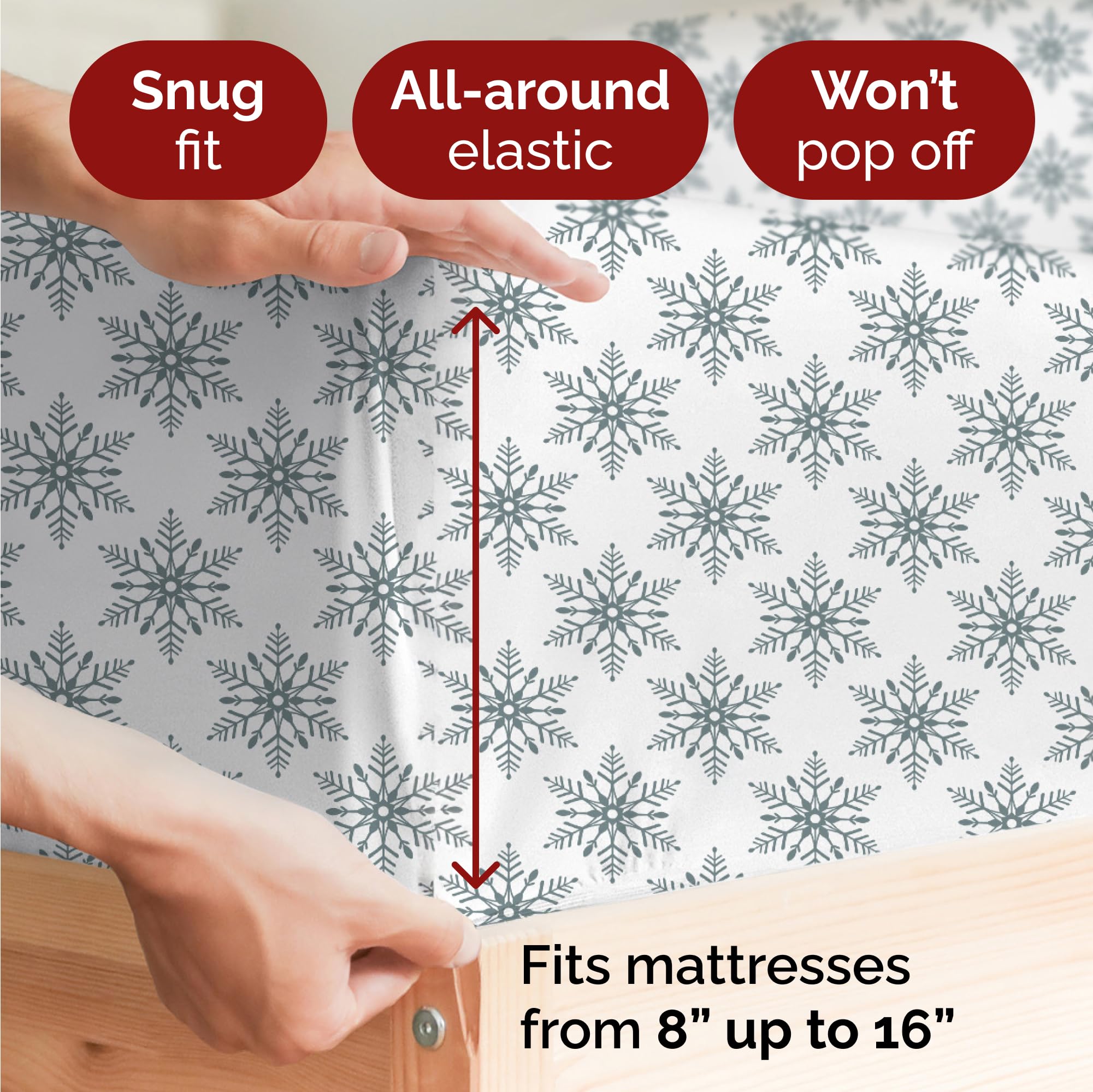 Komplet pościeli King Christmas Tree - Świąteczny wzór Xmas na lnie - Głębokie kieszenie - Dopasowany krój - 4 części - Bez zagnieceń - Wygodna i chłodząca świąteczna pościel zimowa - Łatwa w pielęgnacji - Przyjazna dzieciom