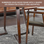 Solid Wood Round Dining Table 35" - Mid Century Modern Style Space Saving Design as Living Room/Dining Room/Kitchen/Meeting/Coffee Table,Easy to Assemble