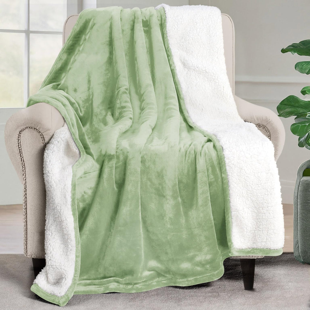 Utopia Bedding Sherpa Blanket Queen Size (Plum, 90x90 Inches) - Soft Lightweight Plush Fleece Reversible Blanket for Bed, Sofa, Couch, Camping and Travel