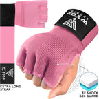 WYOX Gel Boxing Hand Wraps Inner Gloves for Men & Women – 80cm Quick Wrist Strap, Padded Knuckle Support, Fingerless MMA Muay Thai Kickboxing Wraps for Training, Punching & Martial Arts