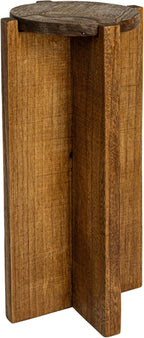 Creative Co-Op Paulownia Wood Round Accent Table, Brown