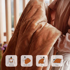 Opvarmet tæppe 50" x 60" - Opvarmet tæppe med 5 varmeniveauer og 3 timers automatisk slukning, maskinvaskbar, ETL &amp; FCC-certificering, overvarmebeskyttelse (Racoon) 