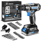 Power Drill Cordless: DEKO PRO Cordless Drill 20V Electric Power Drills Set Tool Drills Cord-less Set with Battery and Charger