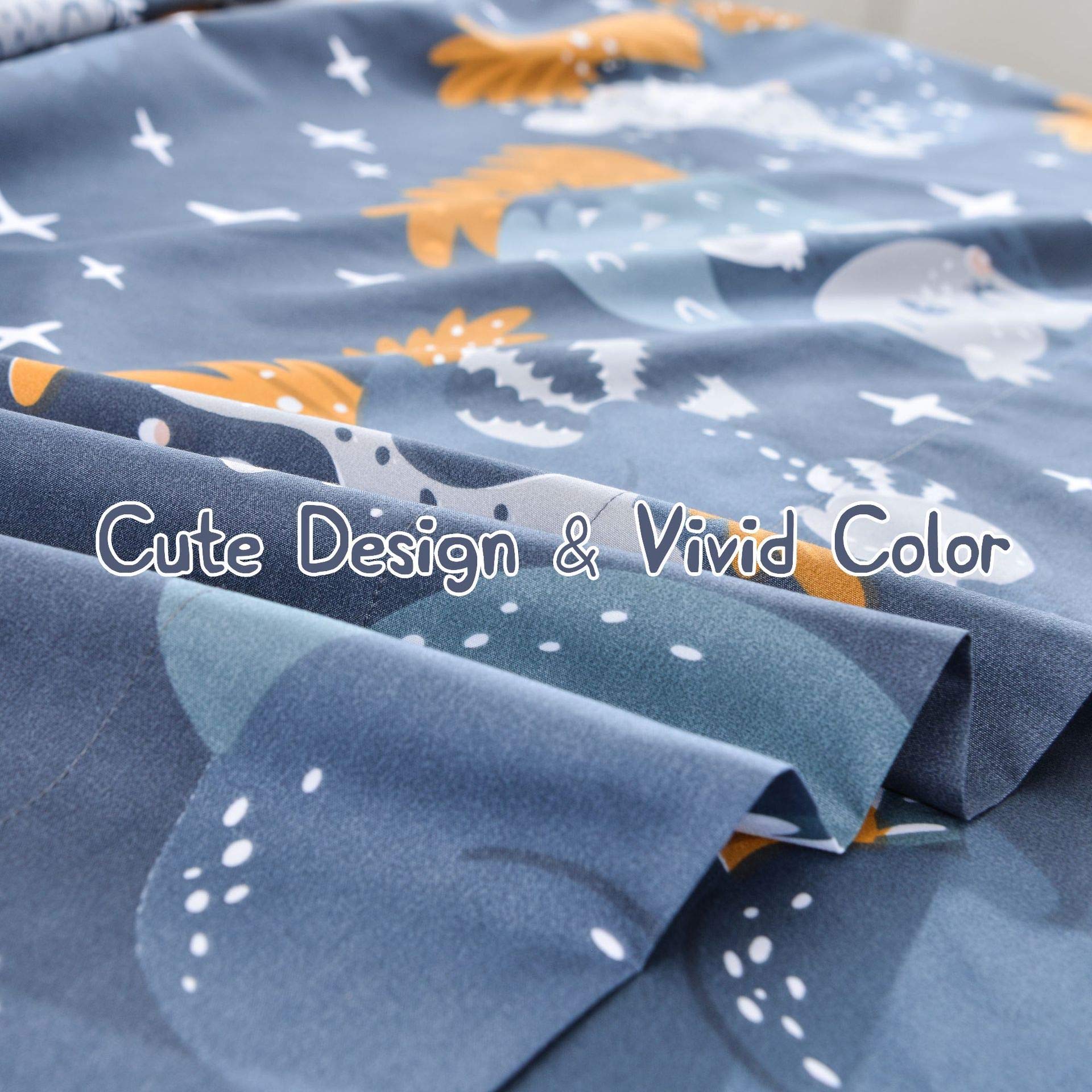 ست ملحفه کودکان یونیکورن صورتی JSD، سایز تویین، ۳ تکه، ملحفه‌های رختخواب میکروفایبر چاپ شده با طرح رنگین کمان برای دختران، جیب عمیق