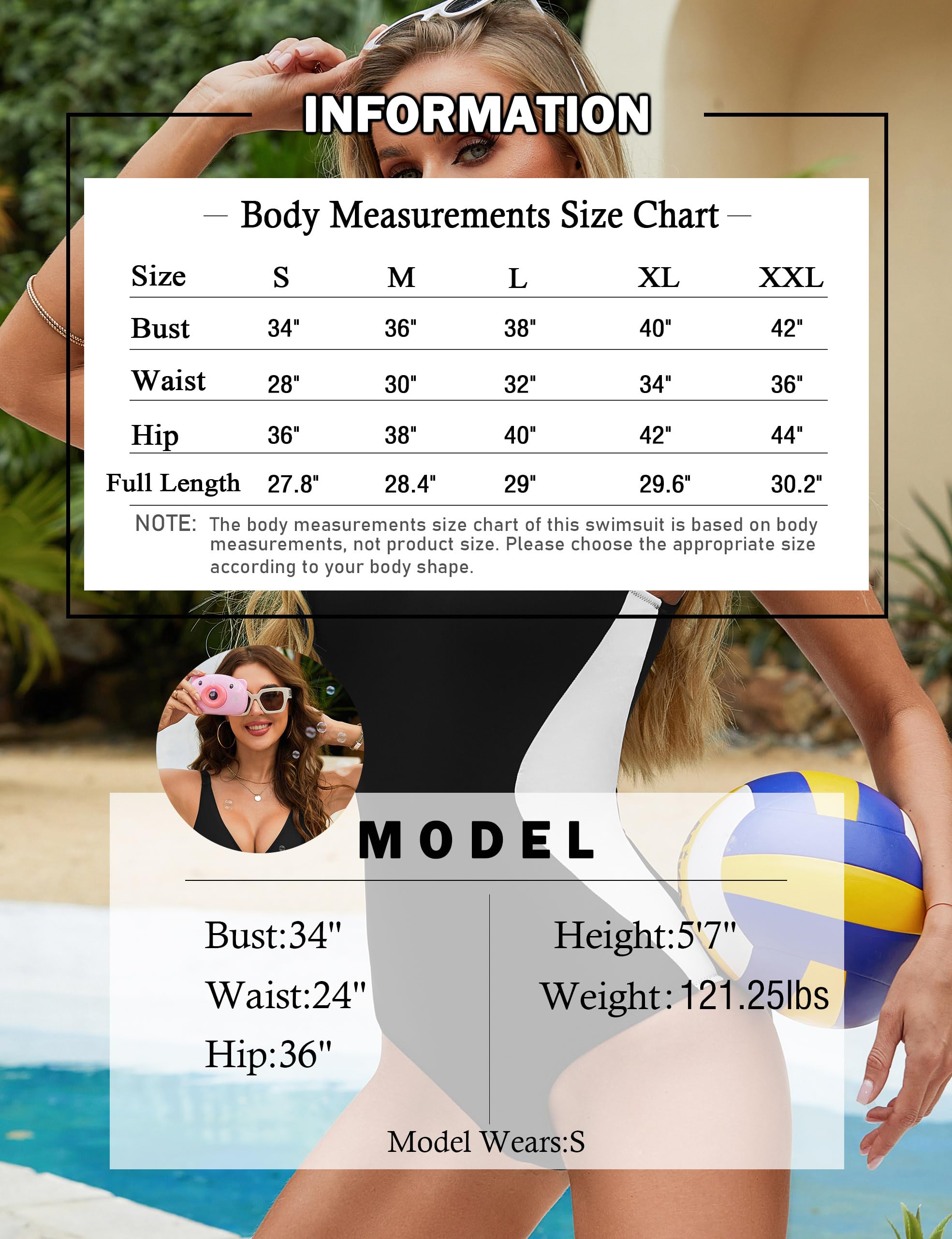 BMJL Women's One Piece Swimsuit Slimming Tummy Control Bathing Suit Deep V Neck Color Block Lace Up Back Swimwear(L,Black)