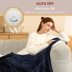 Coperta Elettrica Riscaldata Plaid con 5 Livelli di Riscaldamento e Spegnimento Automatico dopo 4 Ore, Plaid Riscaldato 50"x60" con Certificazione ETL e FCC per Casa e Ufficio, Lavabile in Lavatrice, Grigio Scuro