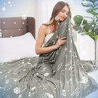 Topcee Cooling Blanket (90"x90"Queen Size) for Sweats Absorbs Heat to Keep Adults Cool on Warm Nights, Q-Max 0.5 for Hot Sleepers, Ultra-Cool Lightweight Blanket for Bed