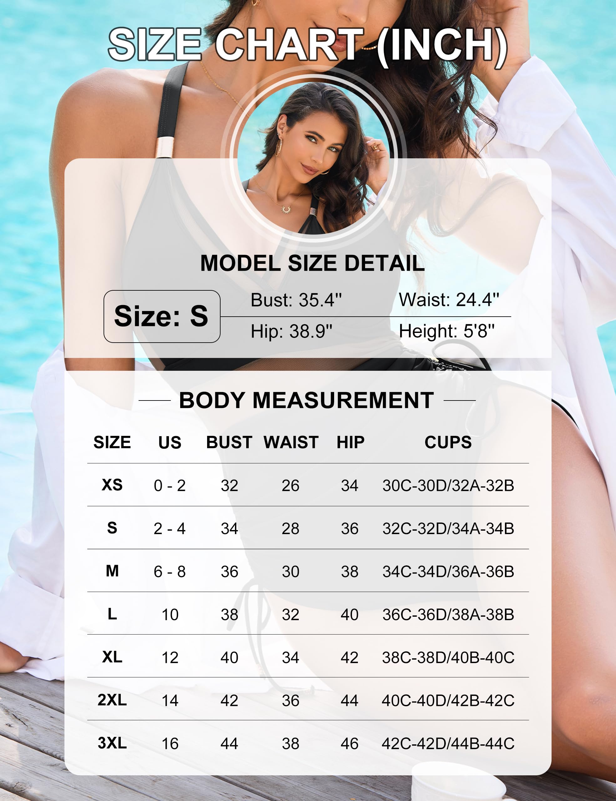 BMJL Womens Mesh Tummy Control Swimsuits One Piece Slimming Modest Bathing Suit Metal Ruched Swim Suits 2025(Black, M)