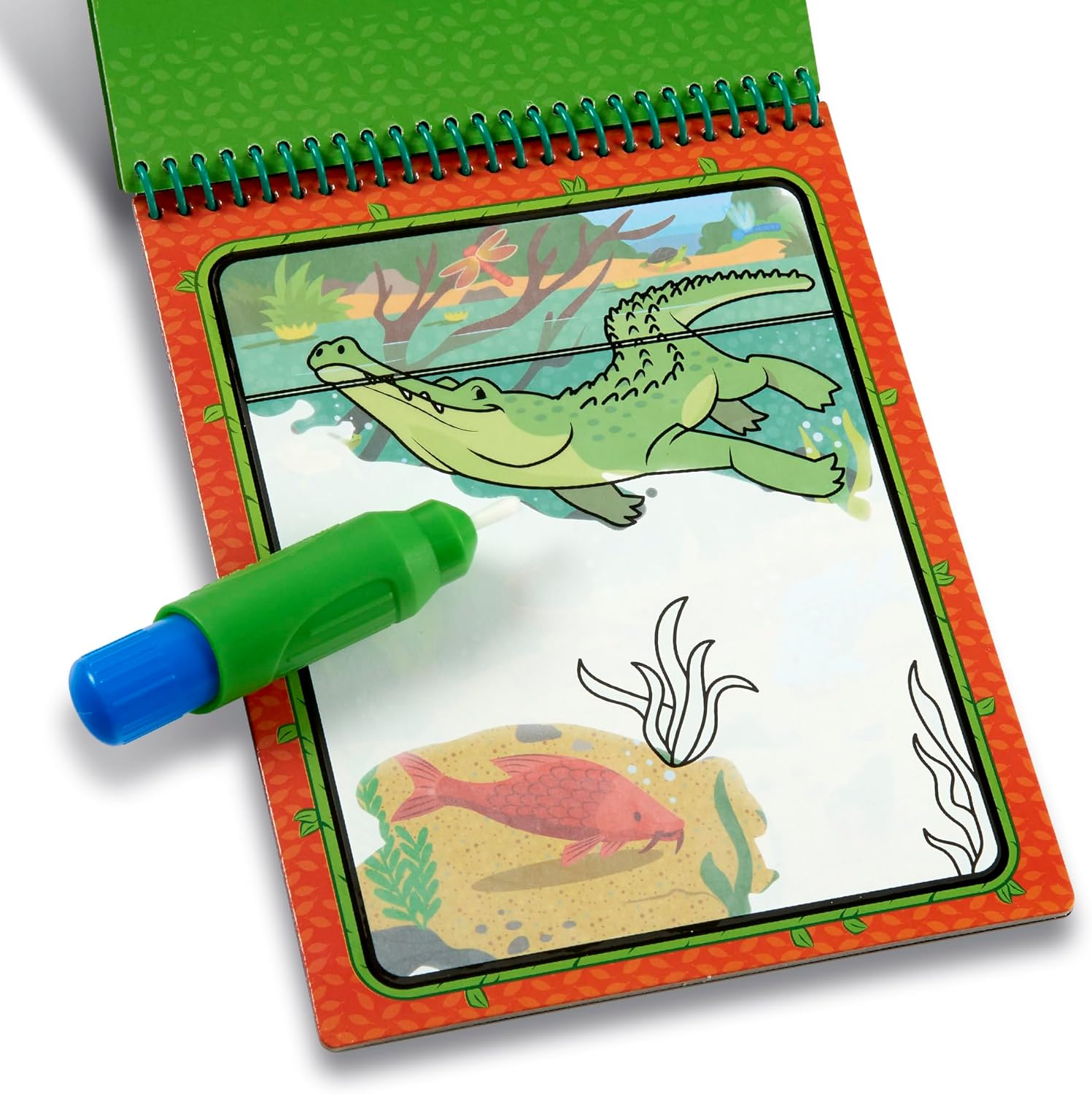 Melissa & Doug On The Go Water Wow! Reusable Water-Reveal Coloring Activity Pad – Jungle